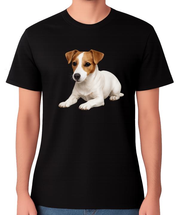 Jack Russell Terrier Puppy Graphic Unisex T-Shirt Cute Dog Lover Tee M