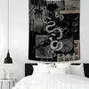 Dark Artistic Tapestry with Snake Bone and Butterfly Wing Craftsmanship Unique Living Room Studio Bohemian Home Decor