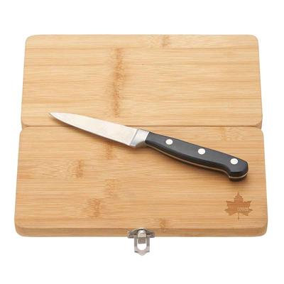LOGOS Bamboo Knife Cutting Board Set 81280009 Brown Width 24 X Depth 24 X Thickness Cm & [Cutting Board] (Approx.) 1.5