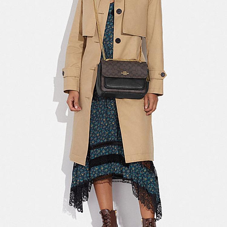 COACH Klare Cow Leather Artificial Leather Portable Crossbody Bag , Shoulder Bag Medium Women's Dark Brown (Unisex) Crossbody Bags