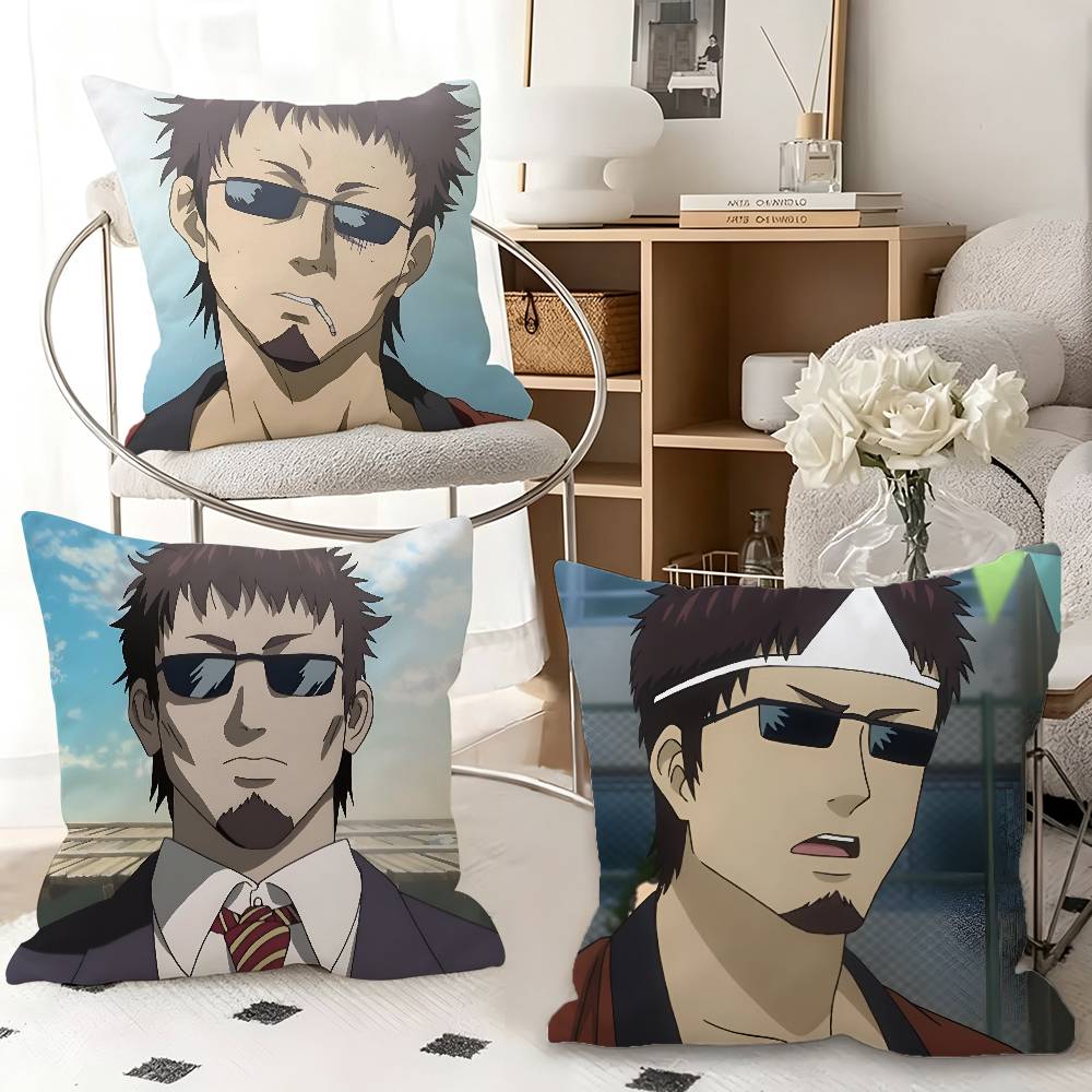 1pc Hasegawa Taizo Anime Cartoon Characters Pillow Case Fashion Square Pillowcase Bedroom Sofa Room Ins Decoration Leisure
