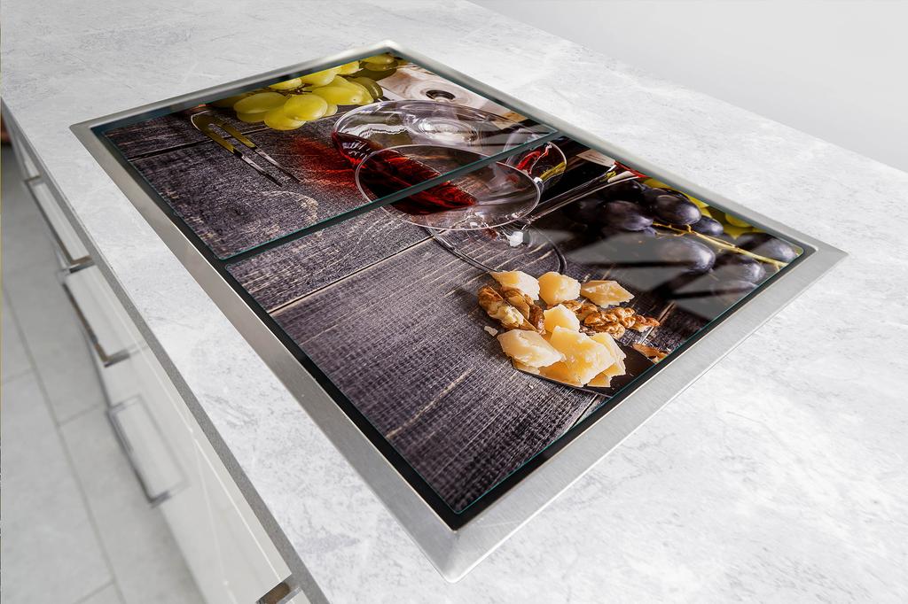 SZKLANA PŁYTA OCHRONNA NA KUCHENKĘ 70x52 WINO