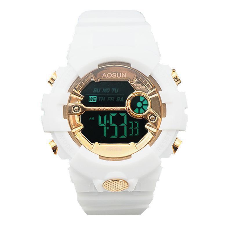 2019 Men's Trendy Waterproof Harajuku Style Matcha Green Sports Electronic Watch
