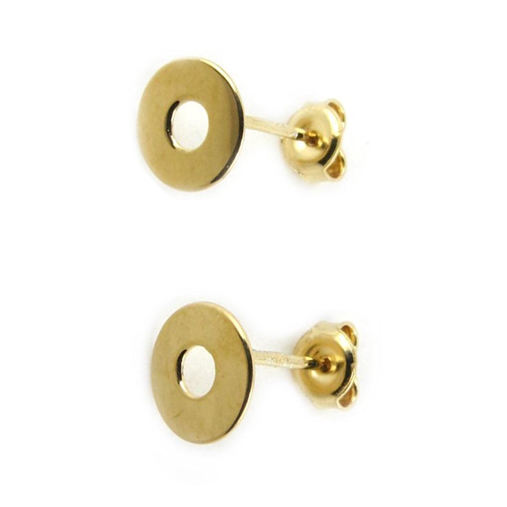 Les Trésors De Lily [N2220] - Boucles Plaqué Or 'Zen' - 9 mm