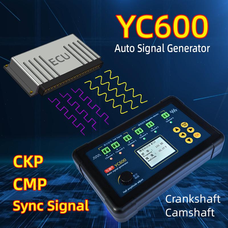 For Gas Engine With Waveform Edit Software YC600 Six-channel+PD60+MN300 Analog Crankshaft Camshaft CKP CMP SYNC Signal Simulator
