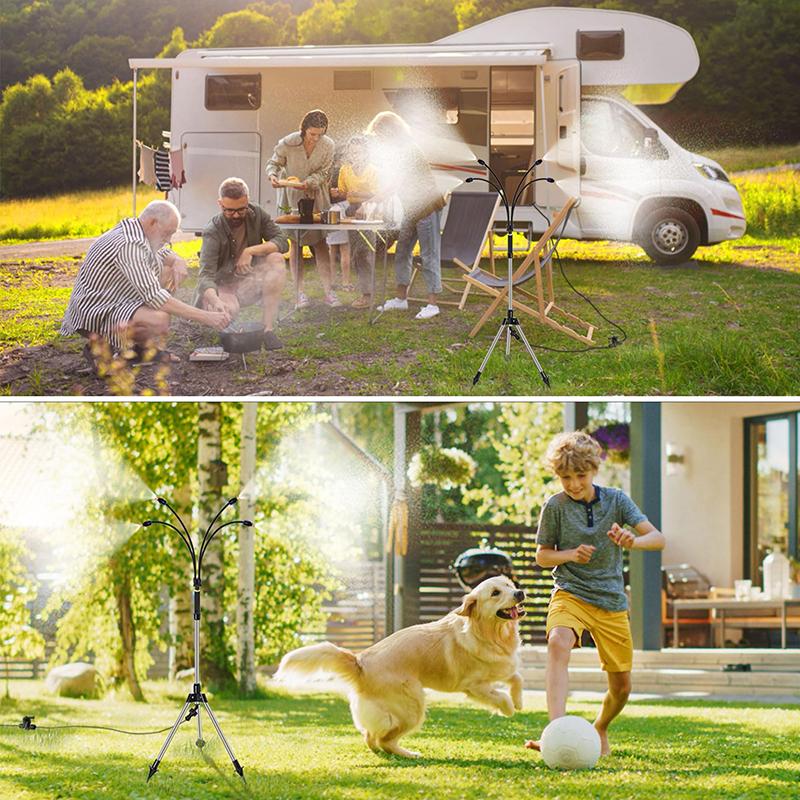 

Upgrade Standing Misters For Outside Patio - Portable Misting System Cooling Outdoor 46 Inch Height чёрный