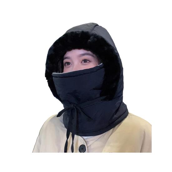 Riding Hat Windproof Winter Face Guard with Breathable Nose Mouth Warm Velvet Lining 360 Degree Coverage Skiing Neck Gaiter