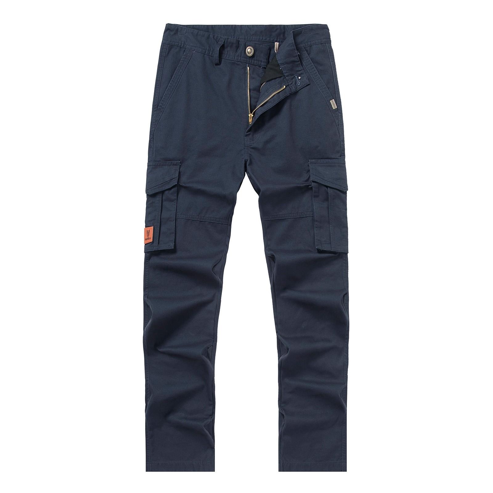 

Мужские трансграничные рабочие брюки больших размеров с множеством карманов, повседневные брюки, хлопковые брюки L