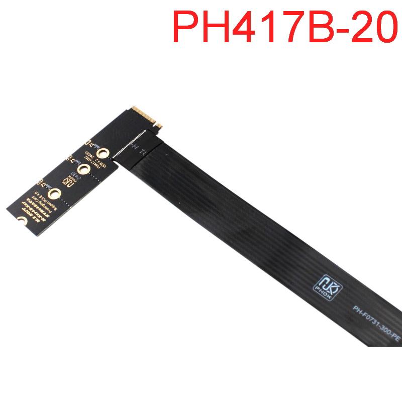 1 Set Riser Card Ssd Adapter Pcie4.0 M.2 M Key Nvme Extension Cable For 2230 2242 2260 2280 M.2 Pci-E / M2 Ngff Sata Ssd
