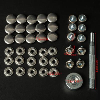 62-teiliges Druckknopf-Set, Metall-Druckknöpfe, Mini-Multifunktions-Druckknopf-Set, Nähzubehör