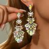 Fashion Exaggerated Alloy Diamond Earrings Women'S Long Multi-Layer Fringed Ear Jewelry