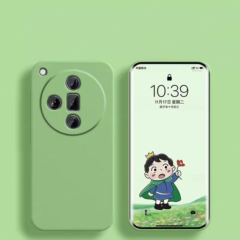 Pro OPPO Find X7 Pouzdro Kryt Pro Find X7 Ultra Capa Tekutý Silikonový Zadní Kryt na Telefon Nárazuvzdorný TPU Měkký Kryt Pro OPPO Find X7 Fundas