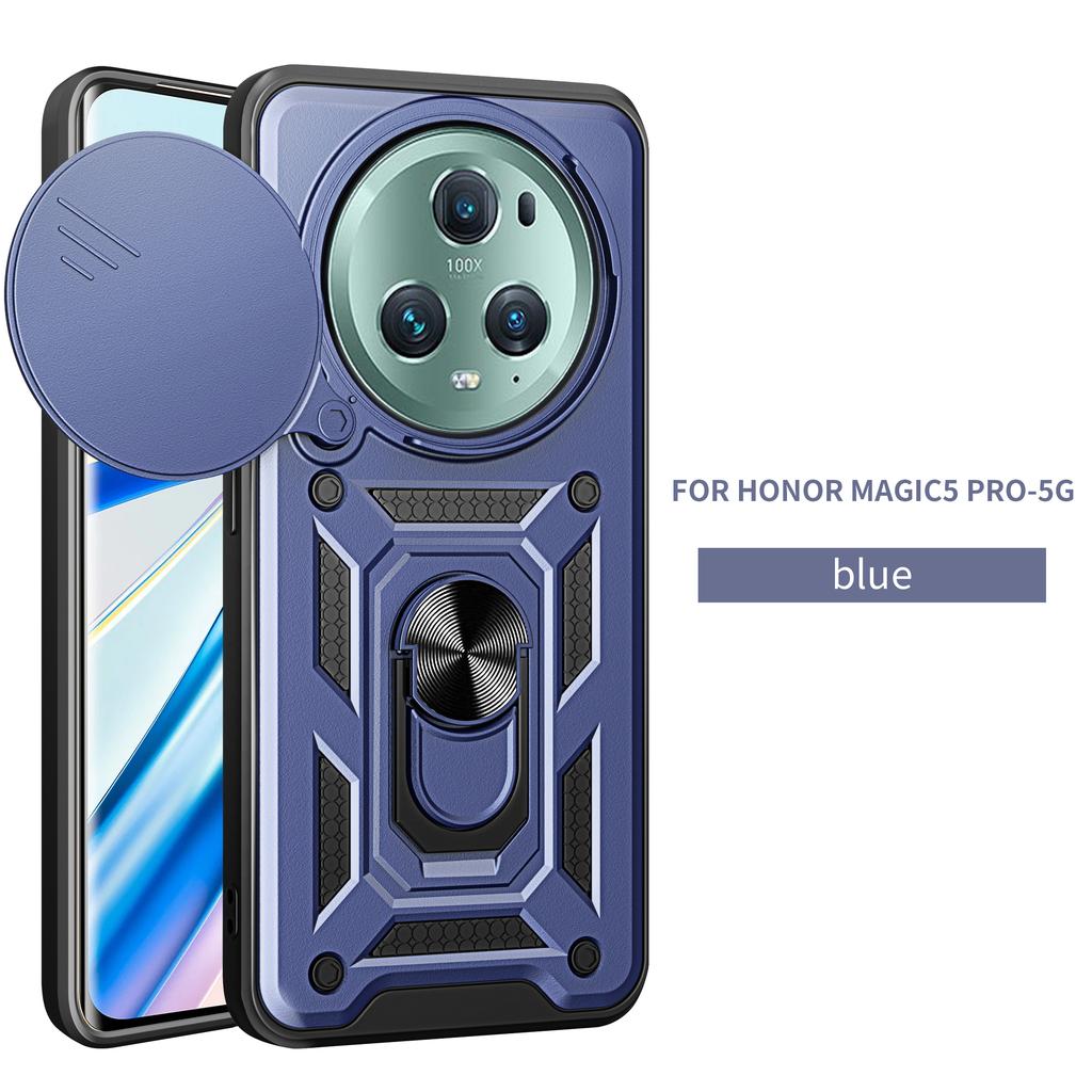 For Honor Magic6 Pro Case Honor Magic5 Pro Magnetic Ring Holder Armor Phone Case Magic 5Pro 6pro Slide Camera Protect Back Cover