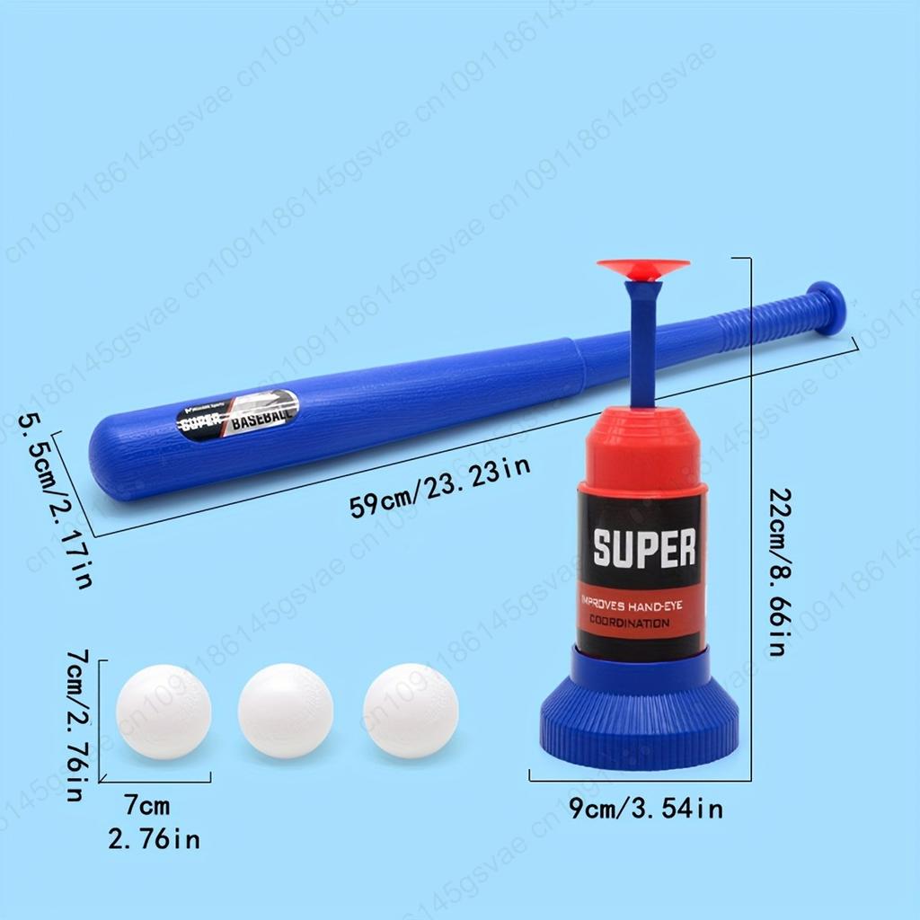 Children Baseball Ball Toys Games Adjustable Automatic Pitching Baseball Machine Toy Sets Kids Outdoor Sports Birthday Boy Gift