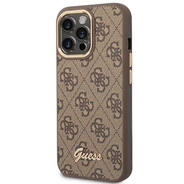 Guess Guhcp14Xhg4Shw Iphone 14 Pro Max6,7 Brązowy/Brown Hard Case 4G Vintage Gold Logo