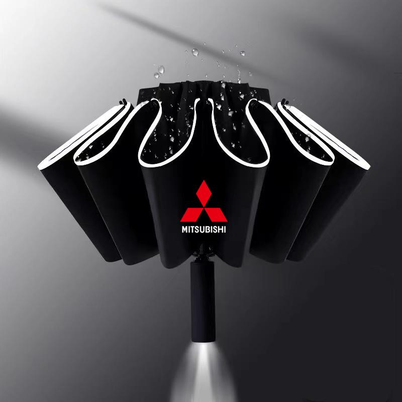 

Fully Automatic UV Umbrella With LED for Mitsubishi Pajero Sport Eclipse Cross L200 Colt Delica Ralliart Triton Car Accessories