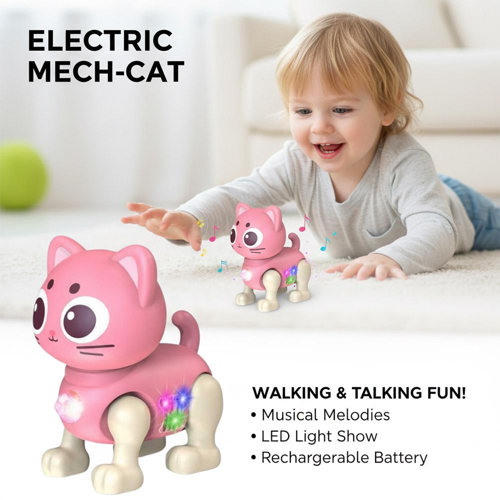 New Funny RC Robot Cat Stunt Cat Voice Command Programmable Touch Music Song Electronic Robot for Kids Toys Simulated Pet Gift