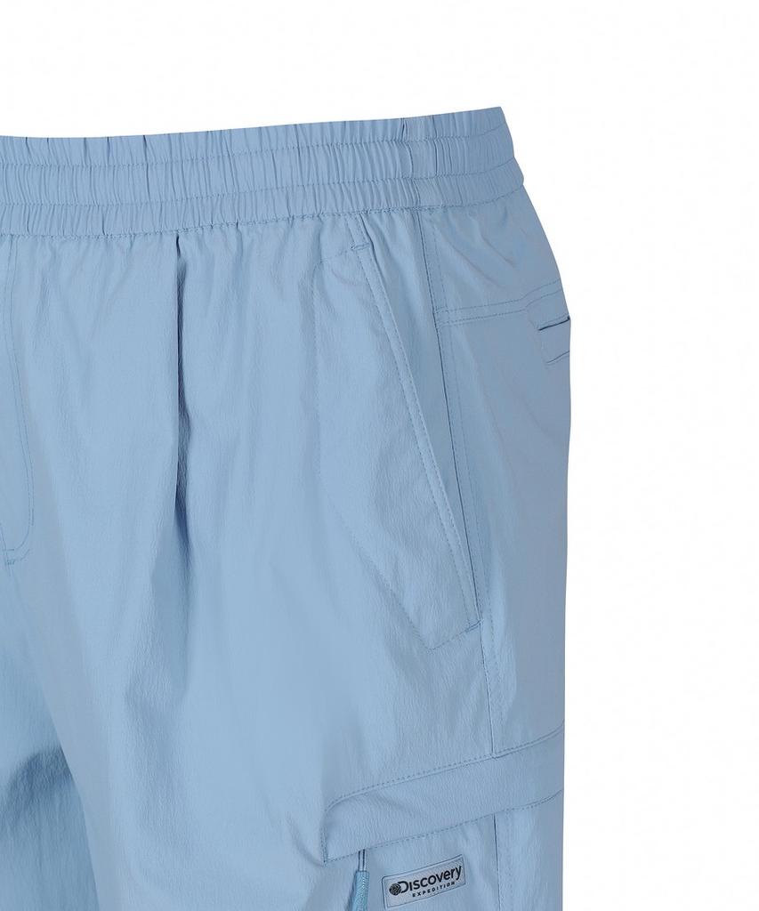 DISCOVERY EXPEDITION Uni Freshvent Lightweight Woven Training Cargo Knee-Length Shorts (Blue)