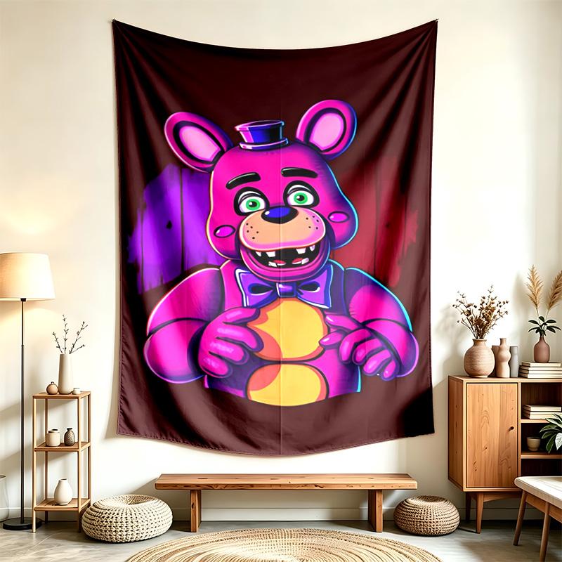 FNAF (14) Gobelenas, tinkantis namų, bendrabučių ir miegamųjų dekoravimui, švelnus liesti ir puiki dovana draugams bei šeimai