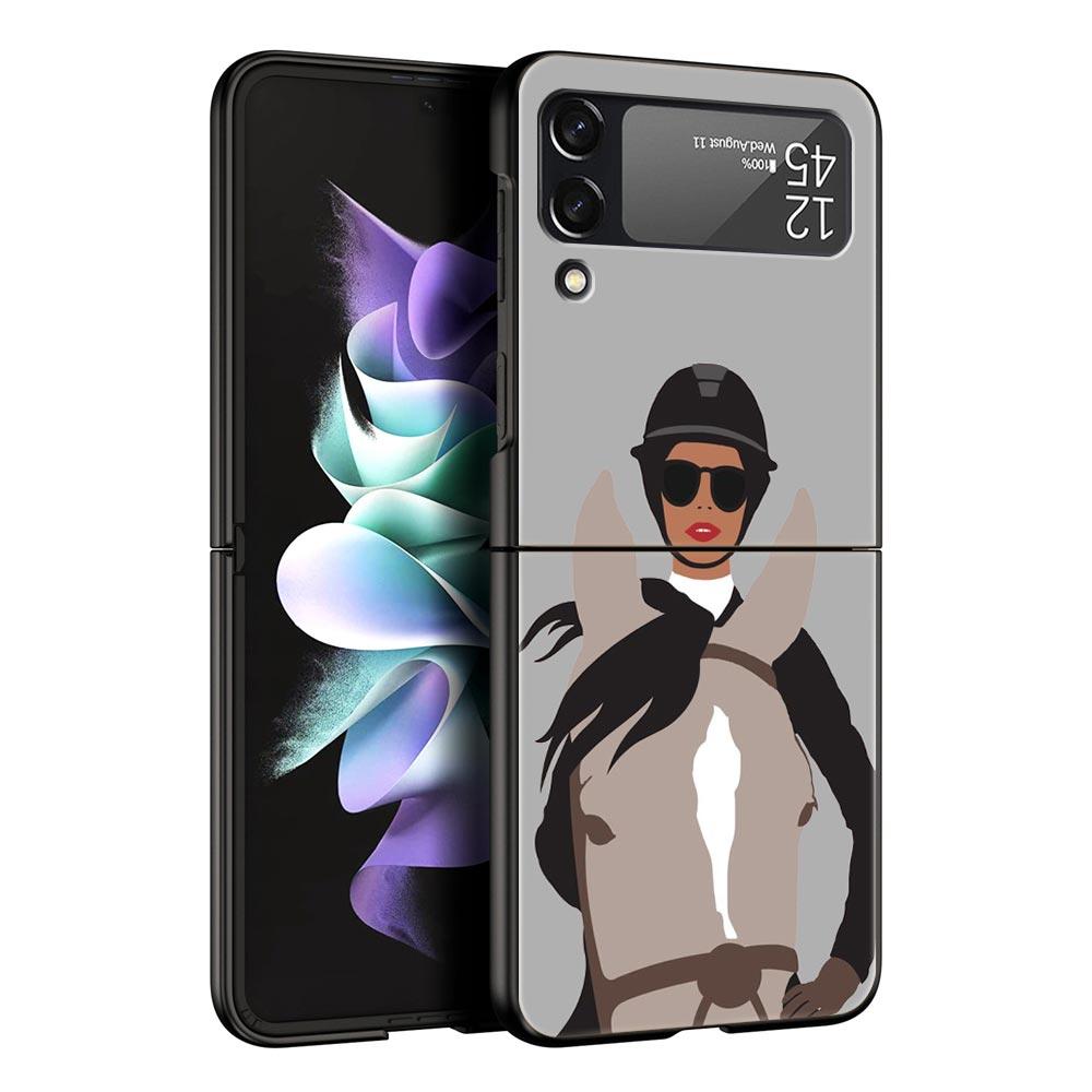 Z Flip 4 Phone Case for Samsung Galaxy Z Flip 3 5G ZFlip3 Flip3 Zflip Flip4 Hard PC Cover Frederik The Great Beauty Horse Shell