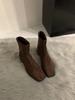 Fashion Women Modern Ankle Boots Fashion Square Toe Short Booties Ladies Casual Low Heel Shoes 2025