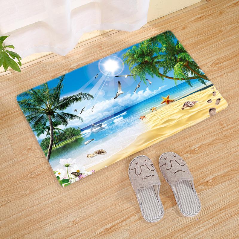 Shell Sea Doormat Bathroom Kitchen Floor Mat Door Rugs Nordic Beach Starfish Carpet Non-Slip Mat 3 Sizes Felpudo Paillasson