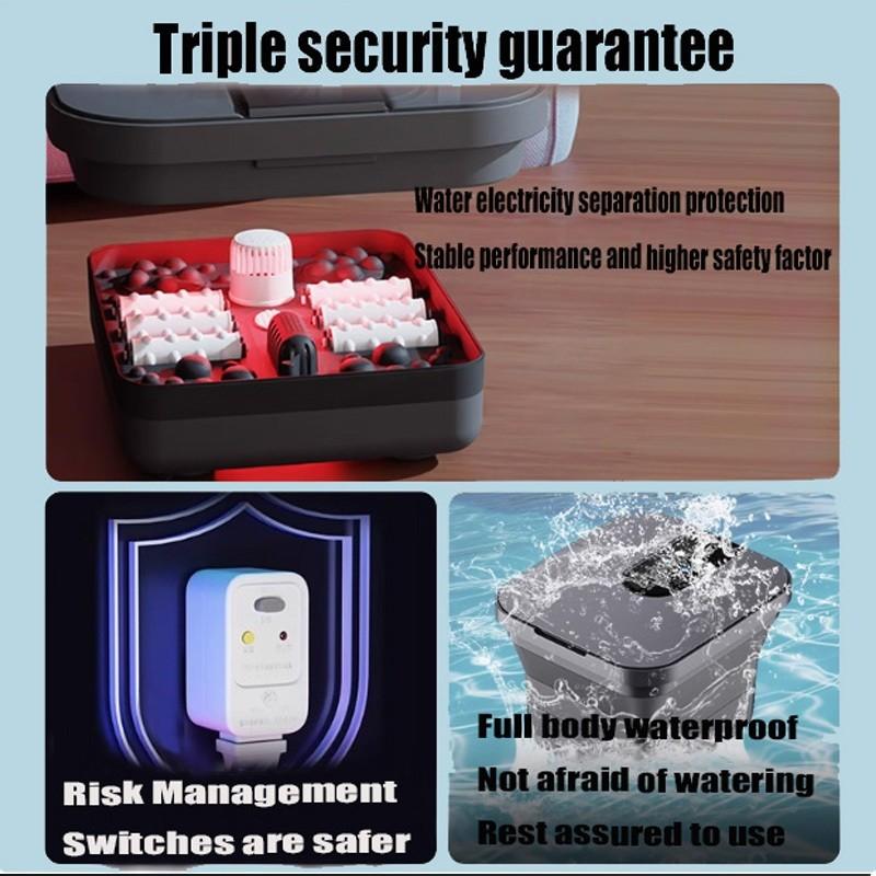 Faltbarer Fußbad-Eimer Automatischer Heiz-Fußbad-Eimer Fußbad-Massagegerät Tragbarer Intelligenter Fußwasch-Eimer
