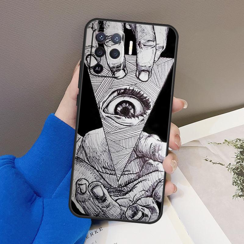 Illuminati Eye Occult Pyramid Case For Oppo A94 A74 A54 A80 A60 A40 A18 A38 A58 A78 A98 A96 A76 A16 A15 A17 A57 A77 A5 Pro