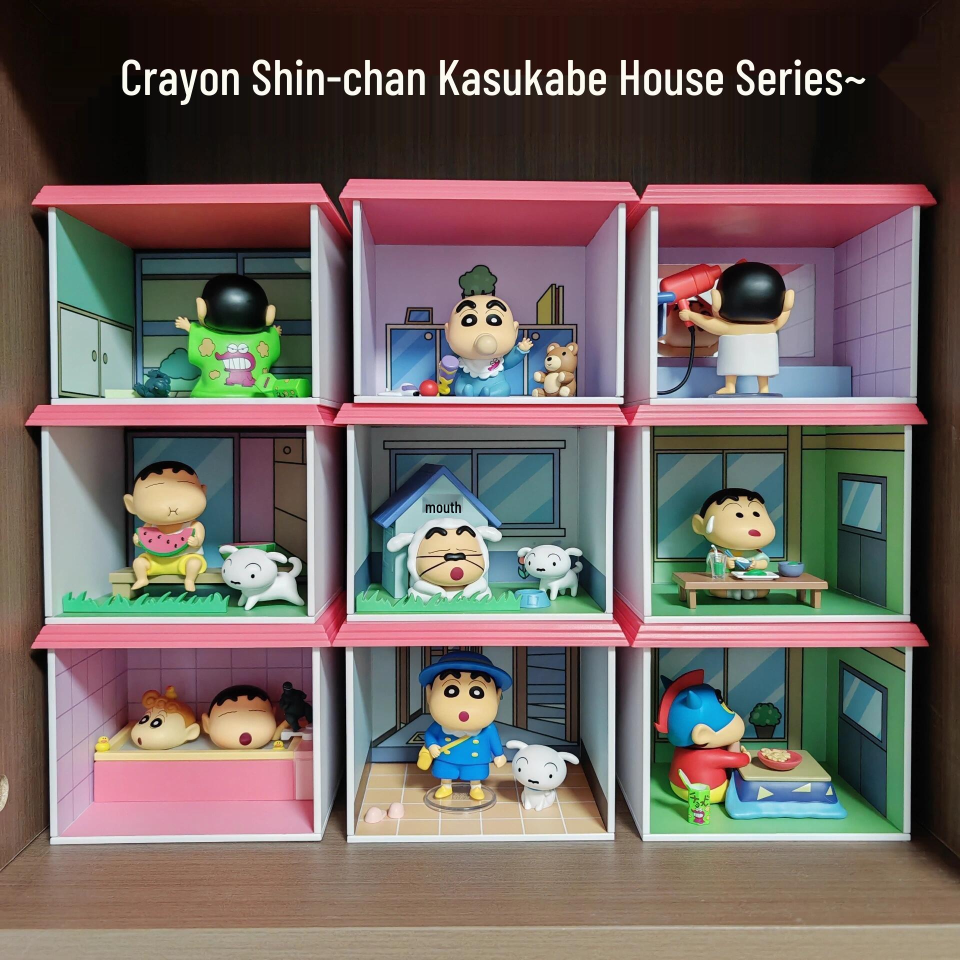 

Креён Шин-чан Серия Касукабэ Фигурка-сюрприз - Детский подарок на день рождения Маленькое настольное украшение Kasukabe House [With Accessories Box] Random 1