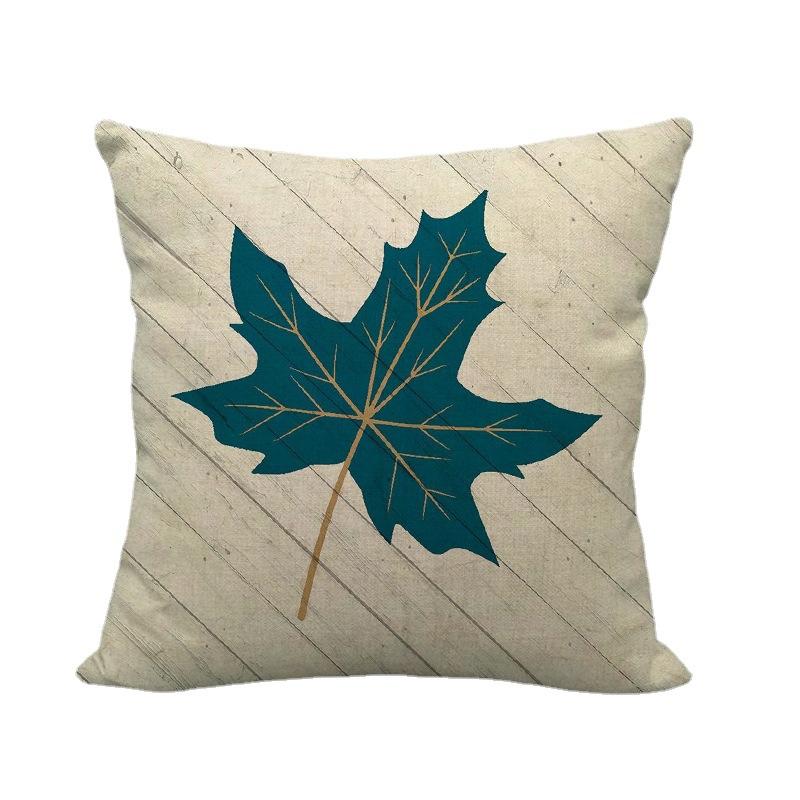 Autumn Maple Plants Digital Printing Short Plush Pillow Covers Decorative For Car Sofa Office Cushion Cover Home Goods