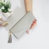 Women's Long Korean-Style Wallet with Heart Pendant and Tassel