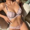 Women’s Intimates Floral Striped Underwear Sets Push Up Bras Sexy Lace Panty Daily Lingerie Set