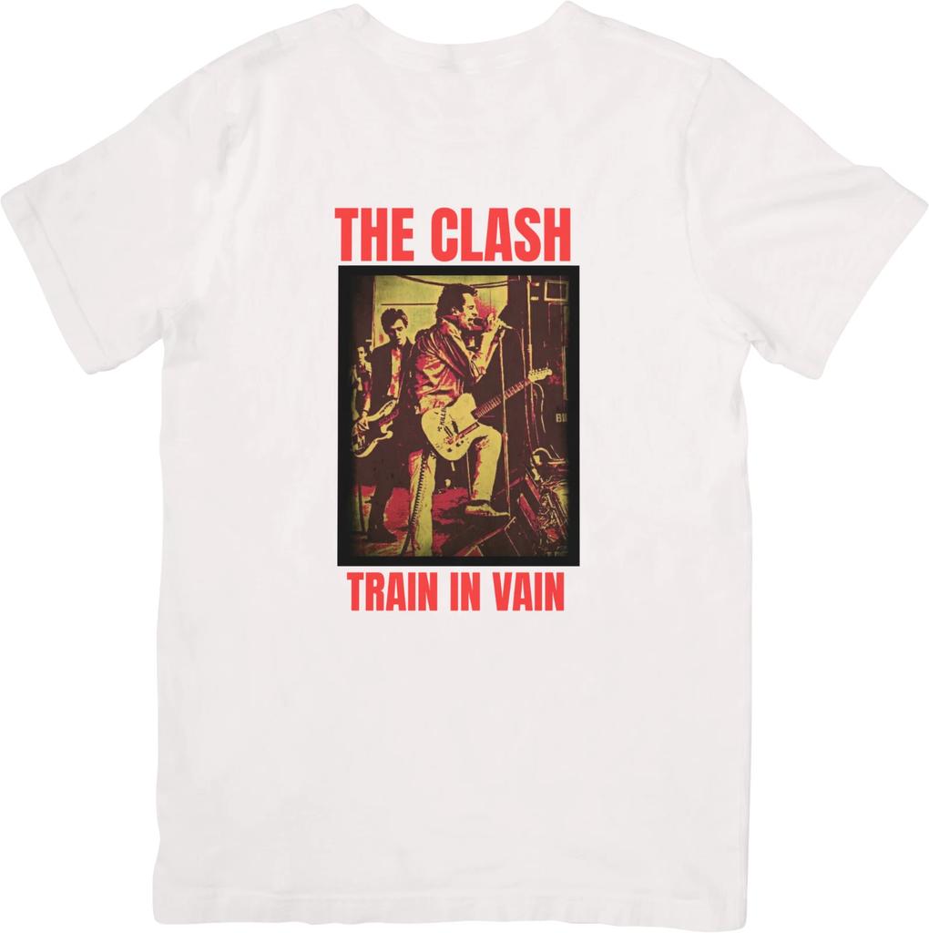 The Clash Music Fit for Men & Women Quality Cotton T-Shirt White.