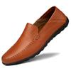 Men's Shoes 2025 Summer New Men's Daily High-quality Leather Driving Soft Sole Simple Pedal Doudou Tide Shoes