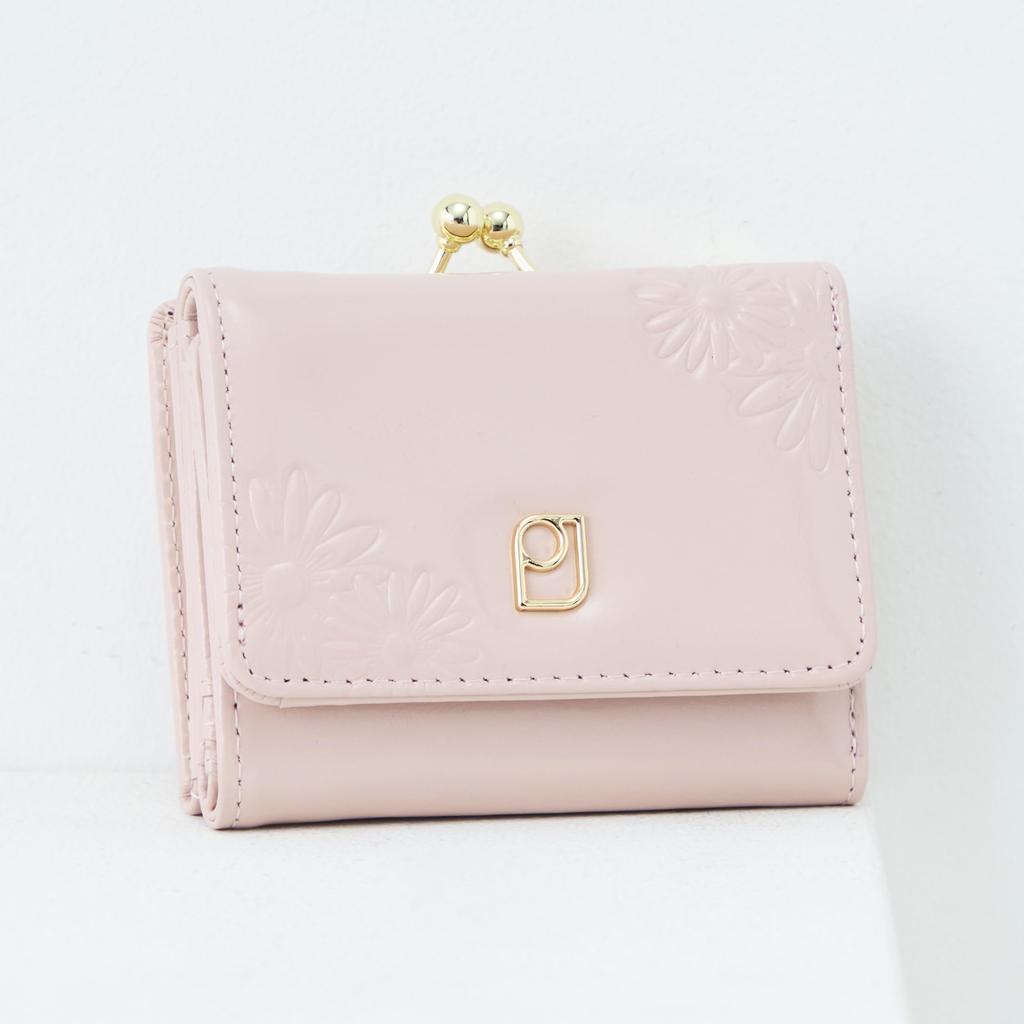Paul Joe Accessoires Clasp Mini Wallet Daisy Emboss Pink & PJA-W1392