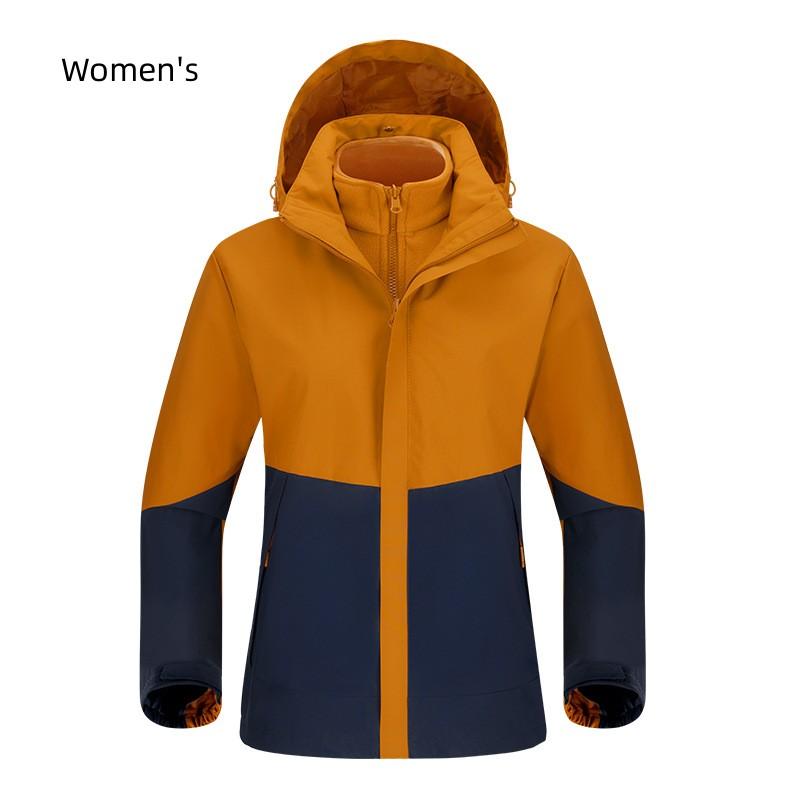 

Осенне-зимняя женская новая цветная прочная уличная съемная ветрозащитная одежда три в одном для пар, альпинистская одежда