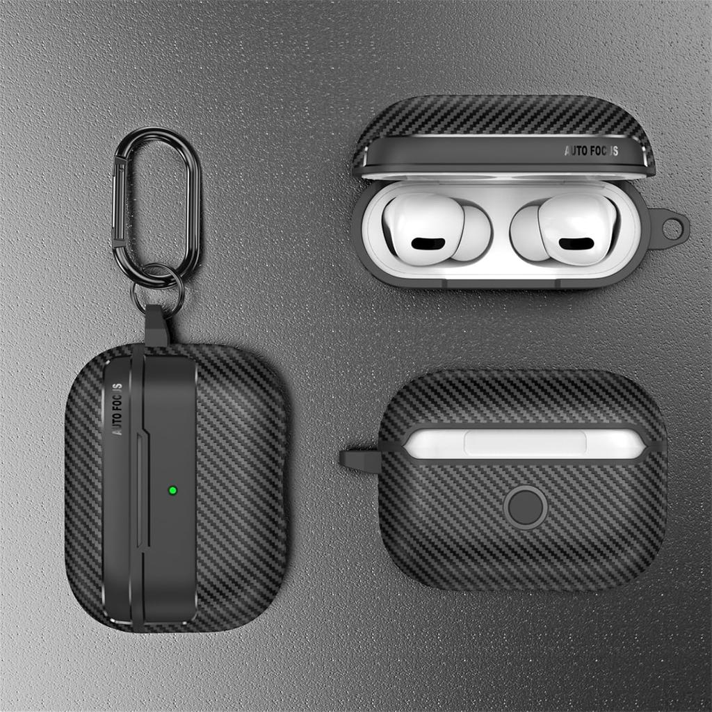CCSmall for Apple AirPods Pro 3 Case with Carabiner Fiber Black