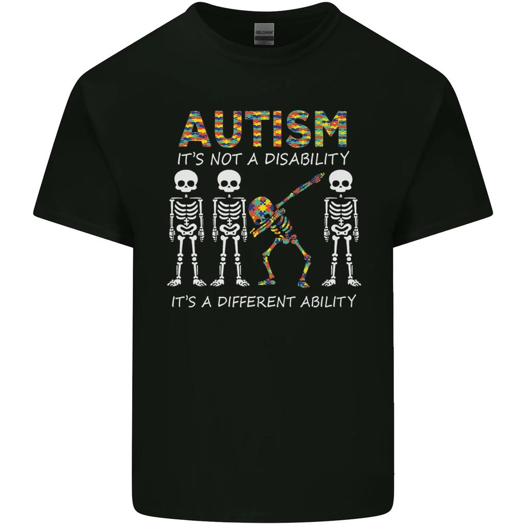 Autism A Different Ability Autistic ASD Unisexs Cotton TShirt Tee Top
