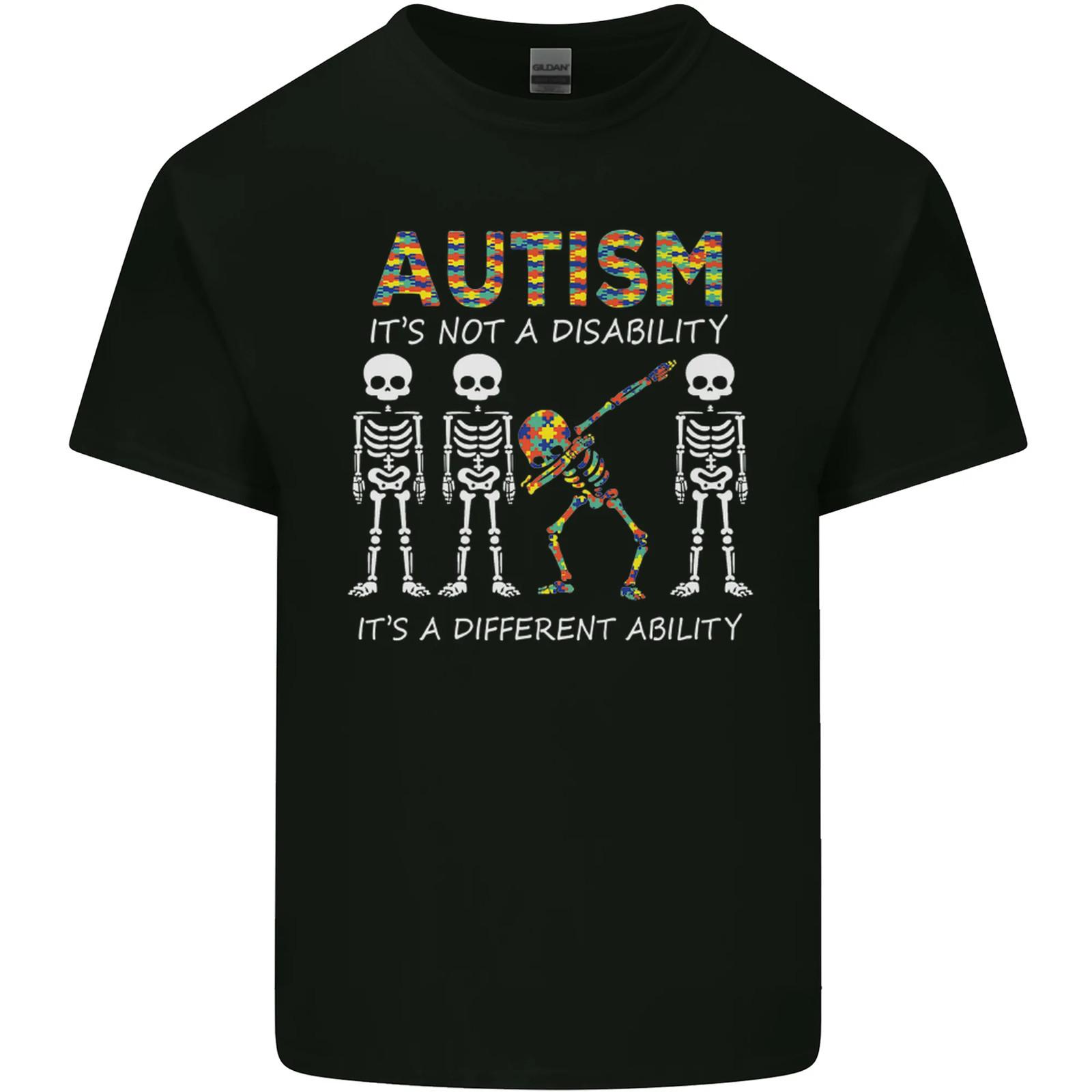Autism A Different Ability Autistic ASD Mens Cotton T-Shirt Tee Top 4XL