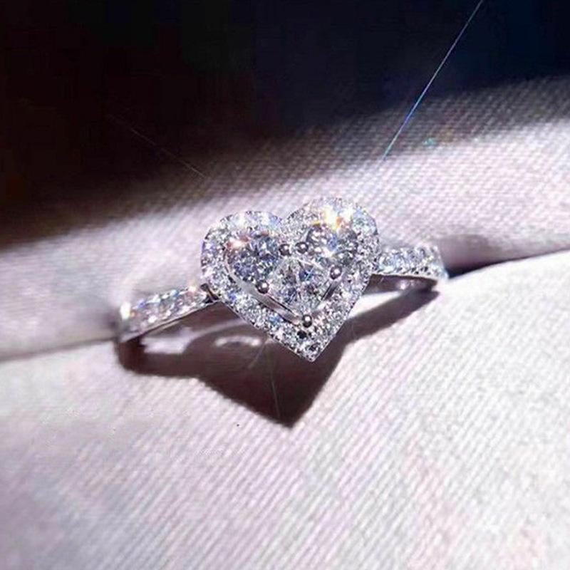 Lindon Classic Ring For Women With Round Shape Zircon Wedding Party Gift  Size 6-10