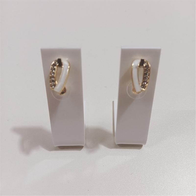 Pack Of 10 Acrylic Earring Display Stands Elegant White Jewelry Organizers Ear Accessories Rack for Home Or Retail Use