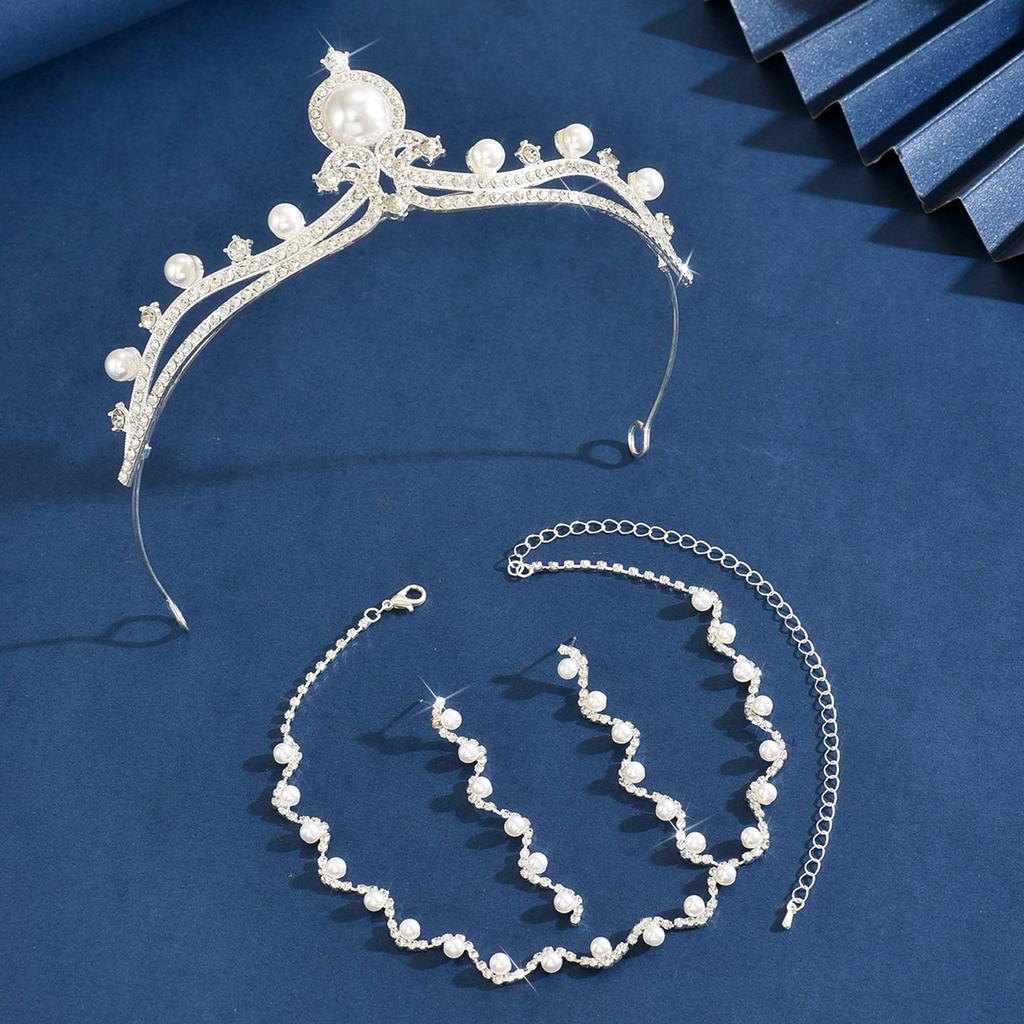 Bridal Headgear High-End Atmospheric Alloy Crystal Crown Birthday Girl 18-Year-Old Adult Headgear Wedding Jewelry