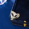 Exquisite Small Sailboat Brooch Pins for Women Men Unisex Rhineston Zircon Lapel Pins Successful Badge Party Suit Jewelry Gifts