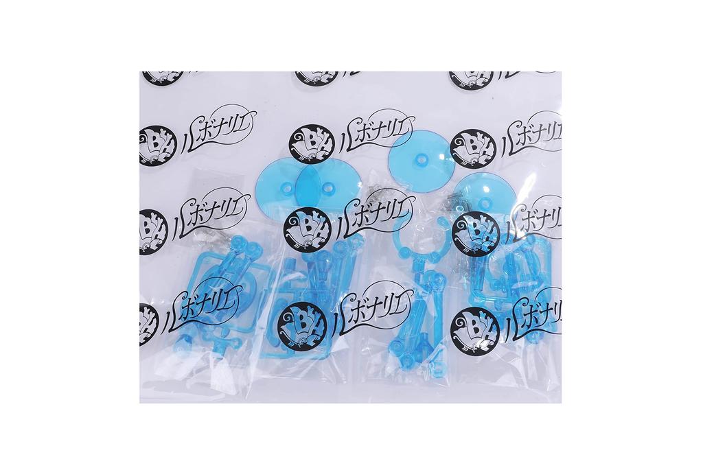 Rubonarie Figure Stand, Display Stand, Multi-Stand, Polycarbonate, 180-Degree Articulation, Plastic Model Figure, Set of 4 (Clear)