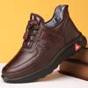 Winter Old North Cloth Shoes Men's Cotton Shoes Piled and Thickened To Keep Warm Middle-aged and Elderly Father Shoes Waterproof and Non-slip
