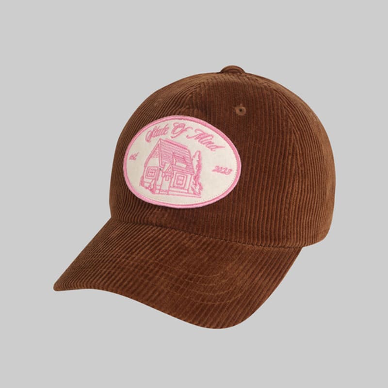 

Neib House Patch Corduroy Ball Cap (PINK) pink