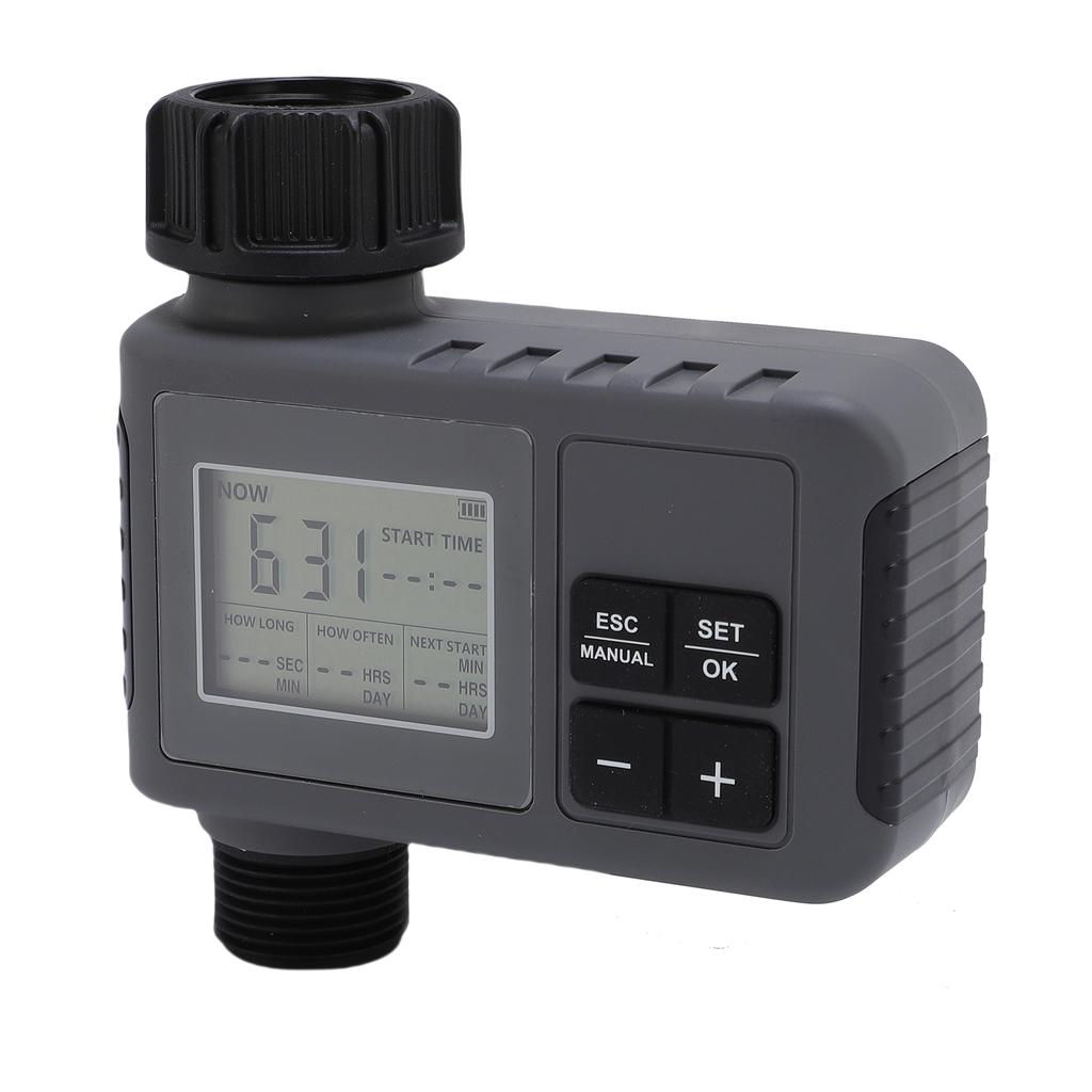 Automatic Irrigation Timer LCD Display Timed Watering Controller for 3 4 1 2 Inch Faucet Outdoor Garden Courtyard
