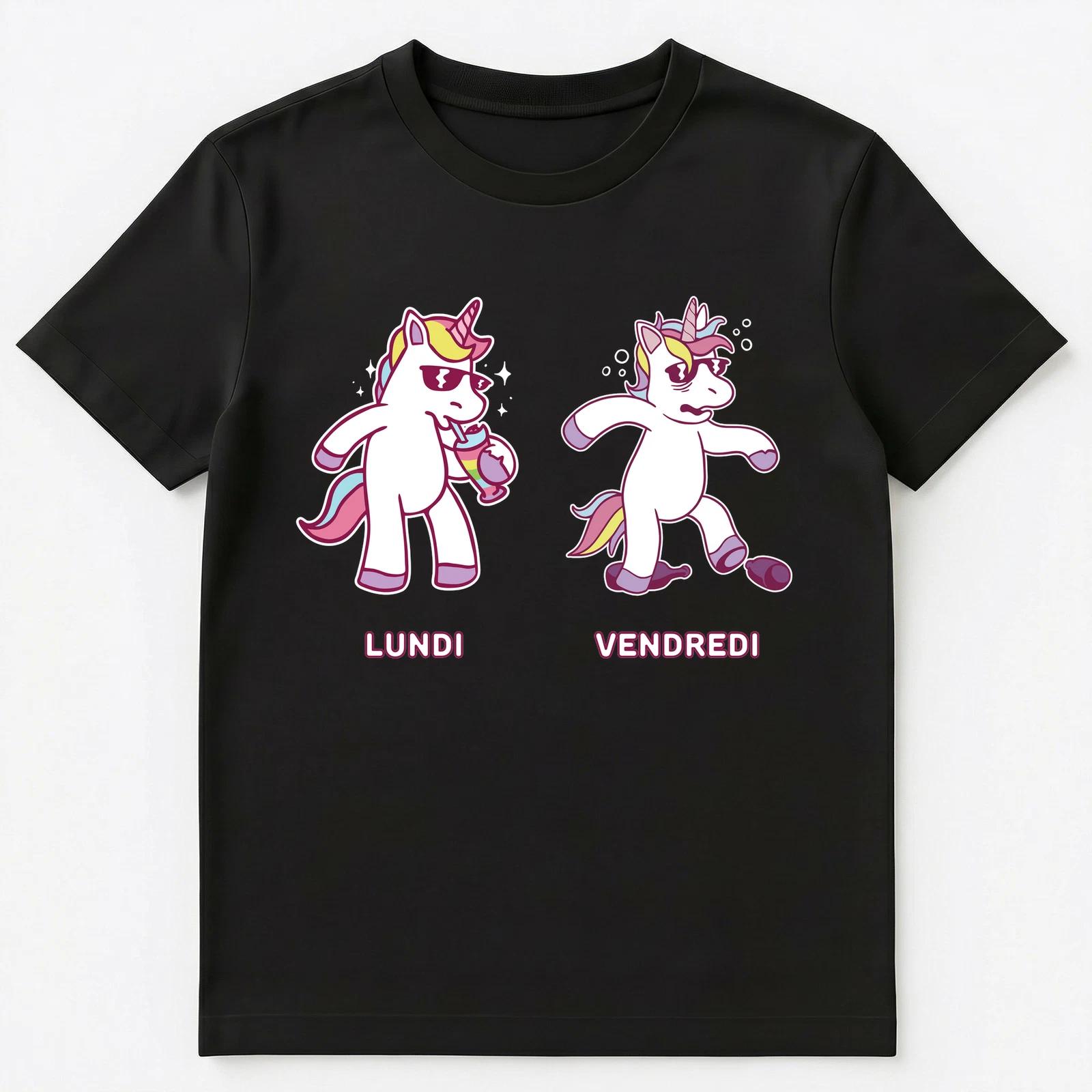 

A Drunk Unicorn Before And After Humour Unisex T-Shirt XL