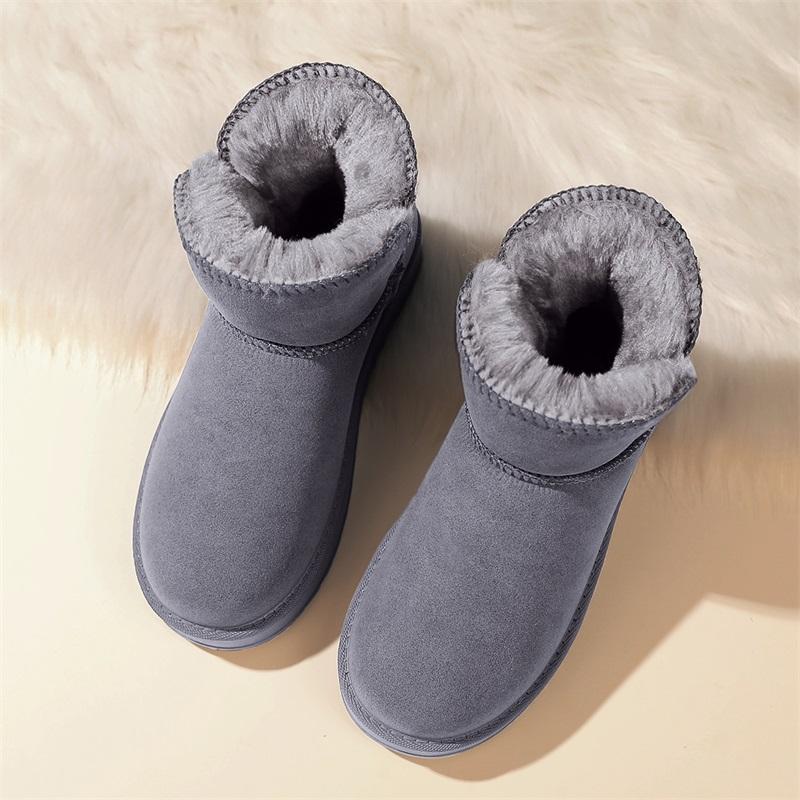 TUINANLE Neue klassische Mini-Schneestiefel. Kombination aus Schaffell Winter Modisch und Lässige Warme Stiefel