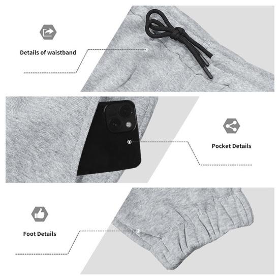 Men Winter Sweatpants Thickened Cargo Pants Warm Casual Baggy Trousers Drawstring Waist Jogger Pants